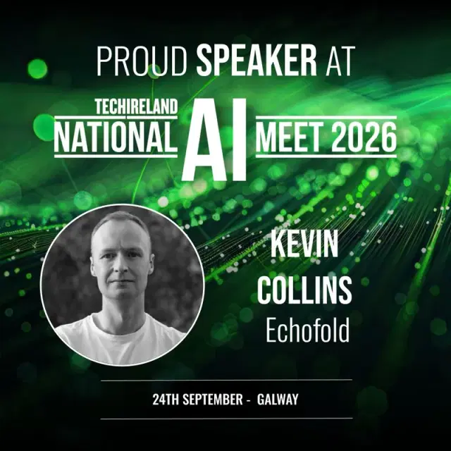 Kevin Collins of Echofold, speaker at the TechIreland National AI Meet 2026 at The Galmont Hotel, Galway