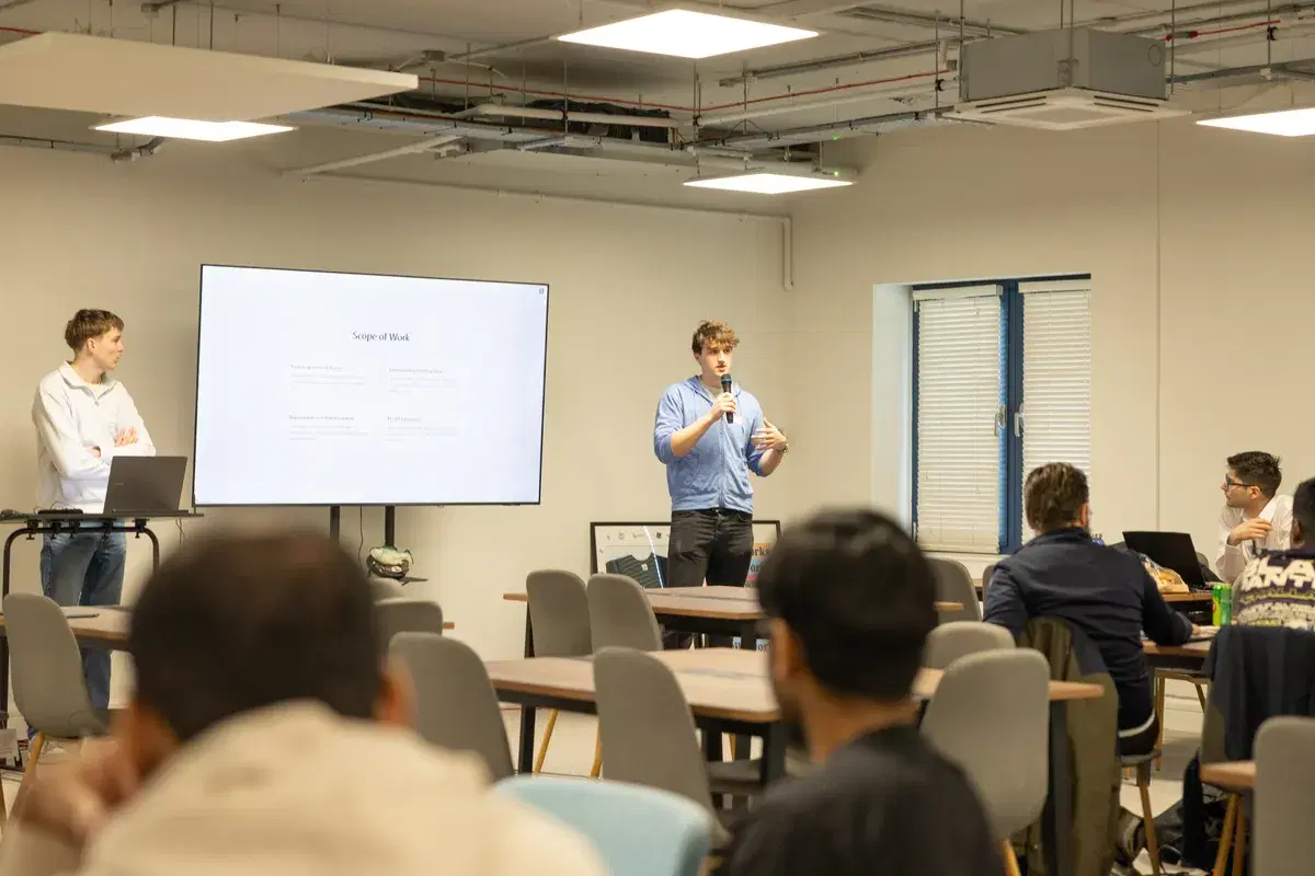 Scope of Work presentation at the Strange Data Project kickoff, Vibeworks Dublin