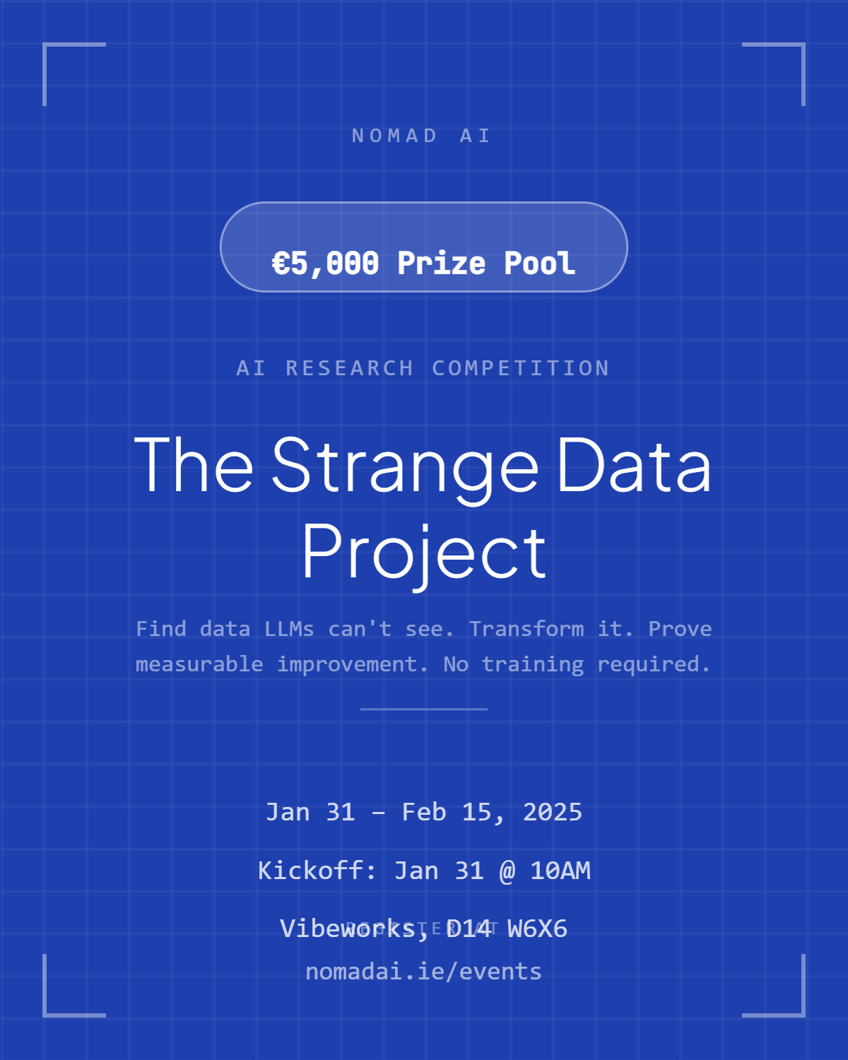 The Strange Data Project: €5,000 AI Competition at Vibeworks